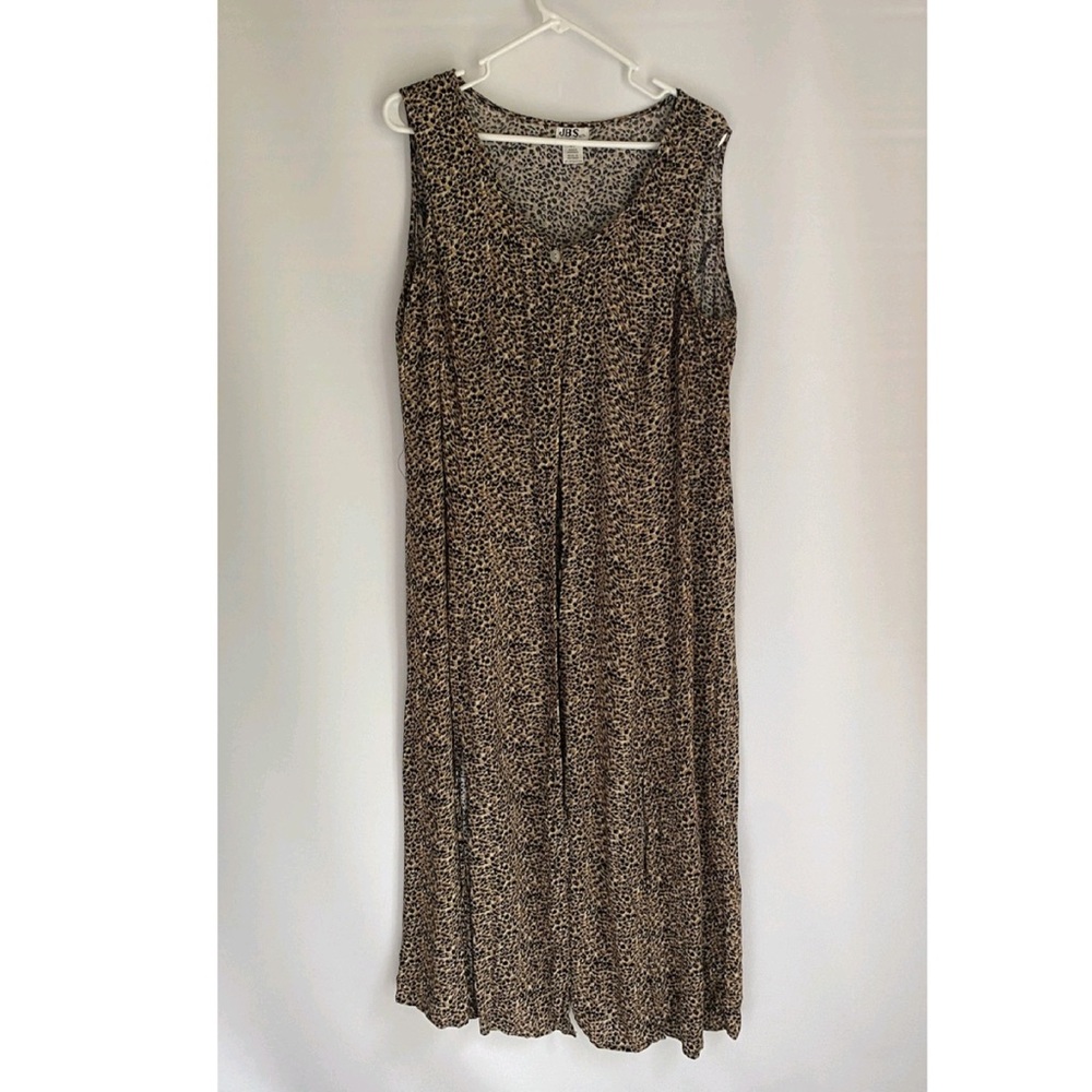 JBS ltd Vintage cheetah leopard button down dress plus size 18W